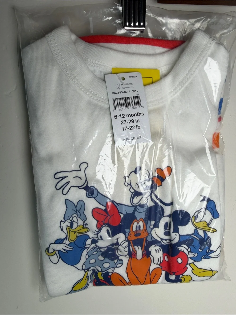 BabyGap Pajama Disney Mickey Mouse 100 Organic Cotton Set 6 12 months girl boy